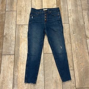 Madewell 10” High Rise Skinny Button Fly Jeans 29
